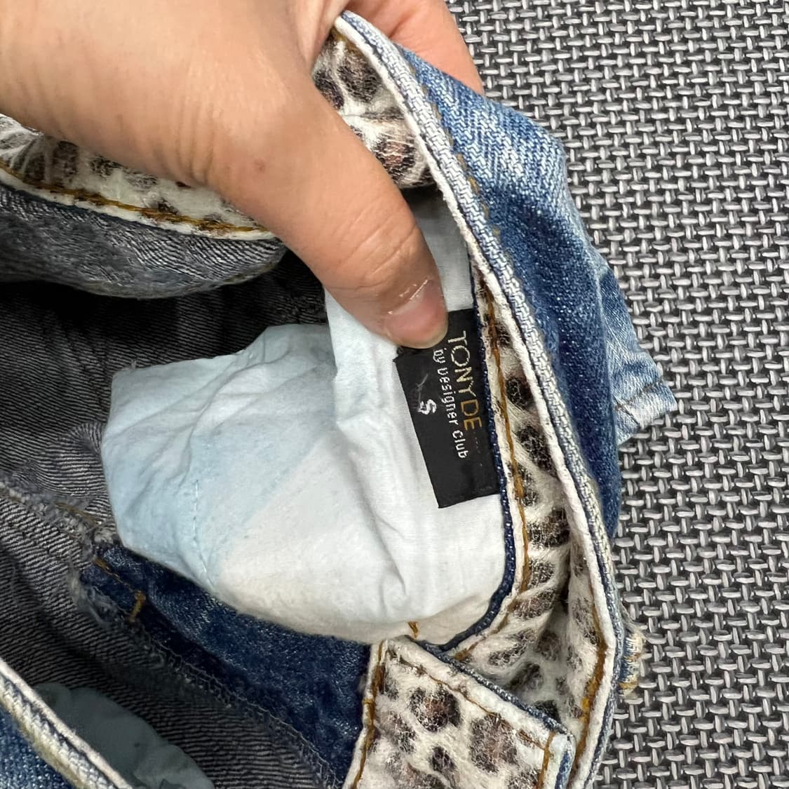 빈티지 y2k 갸루 레오파드 데님 숏팬츠 상품이미지2