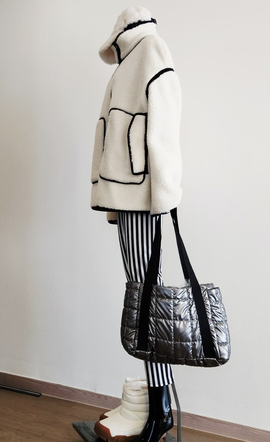 오버핏 뽀글이 점퍼  상품이미지4