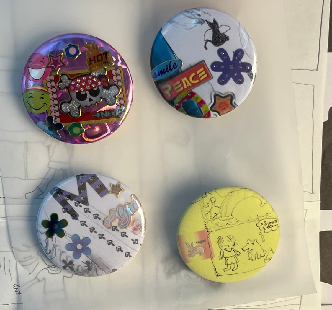 뱃지 핀버튼 브로치 { 4ℯ𝒶-1𝓈ℯ𝓉 } 상품이미지1