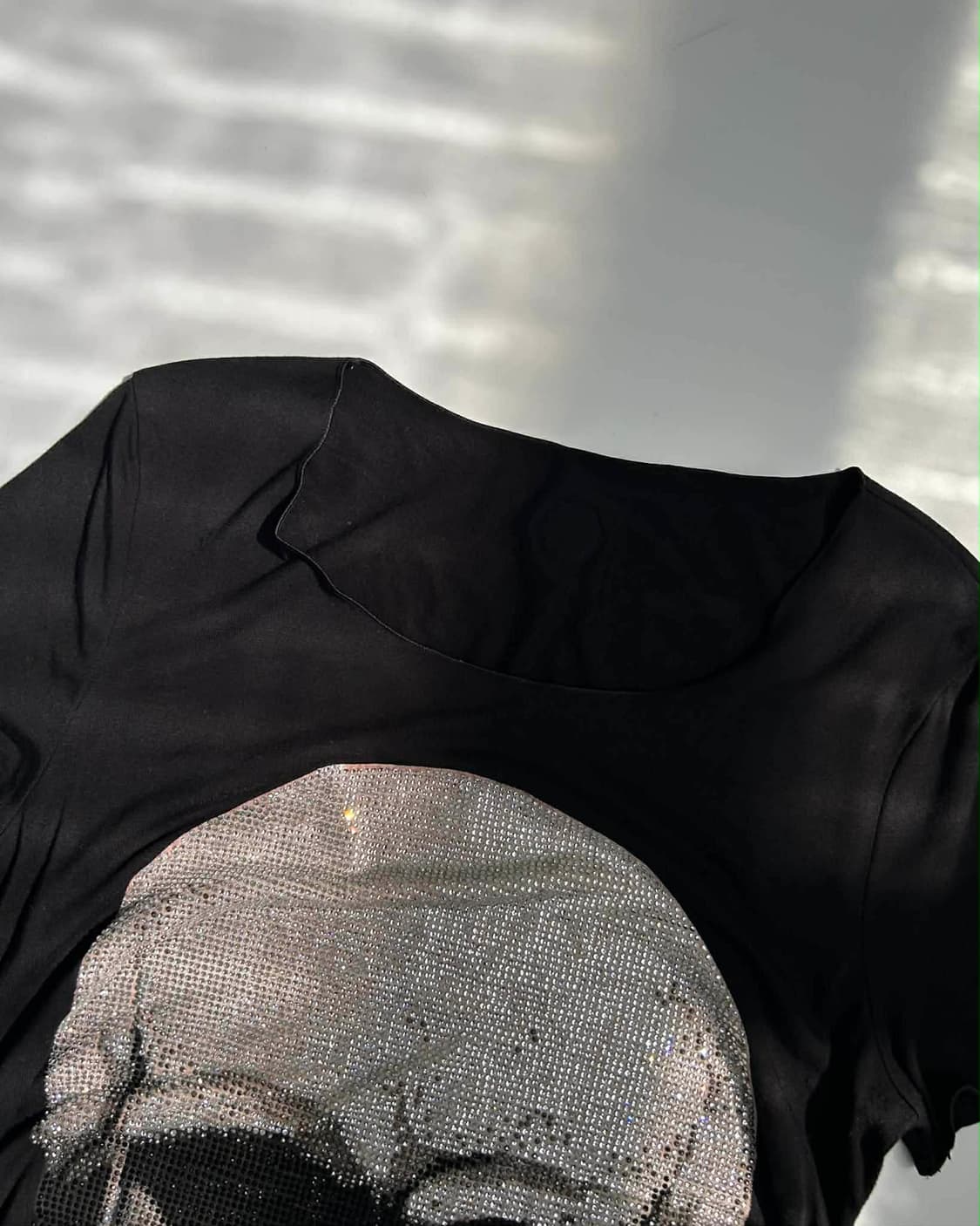 필립플레인 스컬 라인스톤 셔링 펑크 반팔 티셔츠 상품이미지4