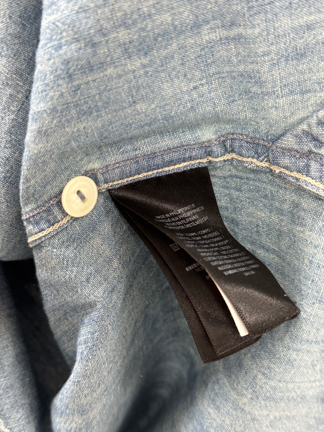 더블알엘 인디고 샴브레이 워크셔츠 / L 상품이미지5