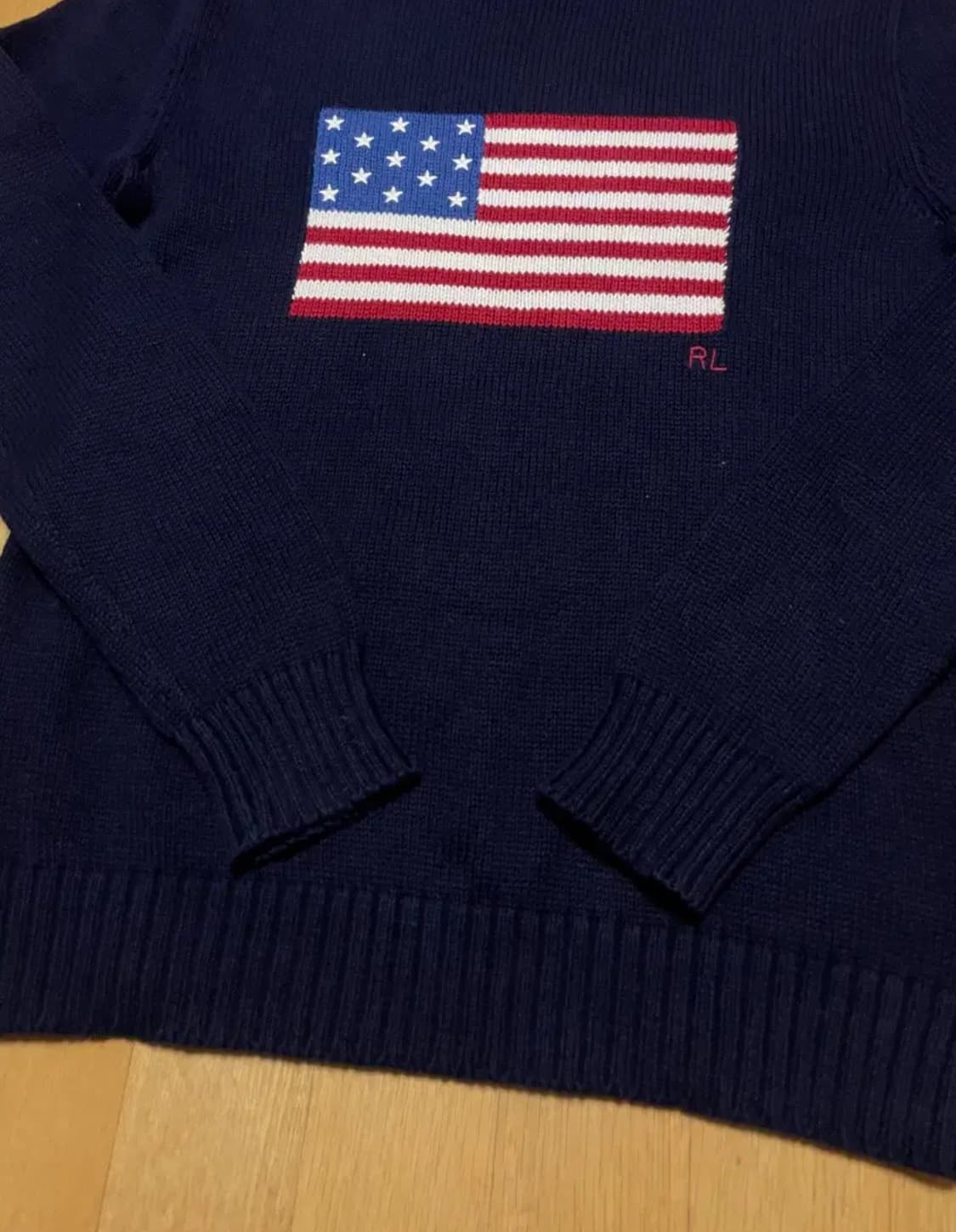 폴로 랄프로렌 성조기 니트 네이비 s 상품이미지3