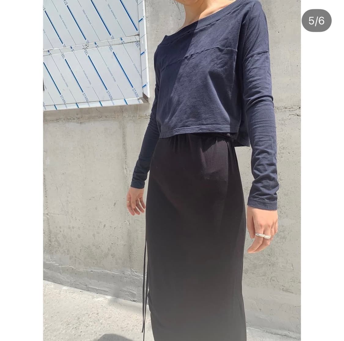 빈티지 프라다 네이비 크롭 탑  상품이미지5