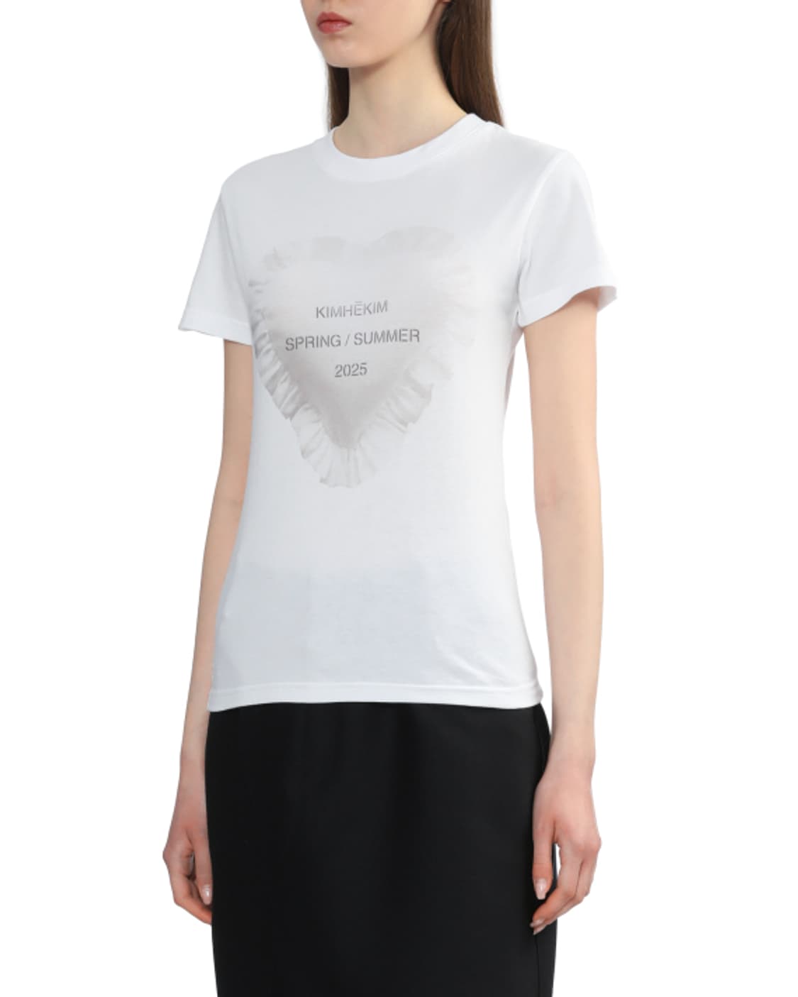 새상품 김해김 25ss 프릴하트 숏슬리브 XS/M 상품이미지4