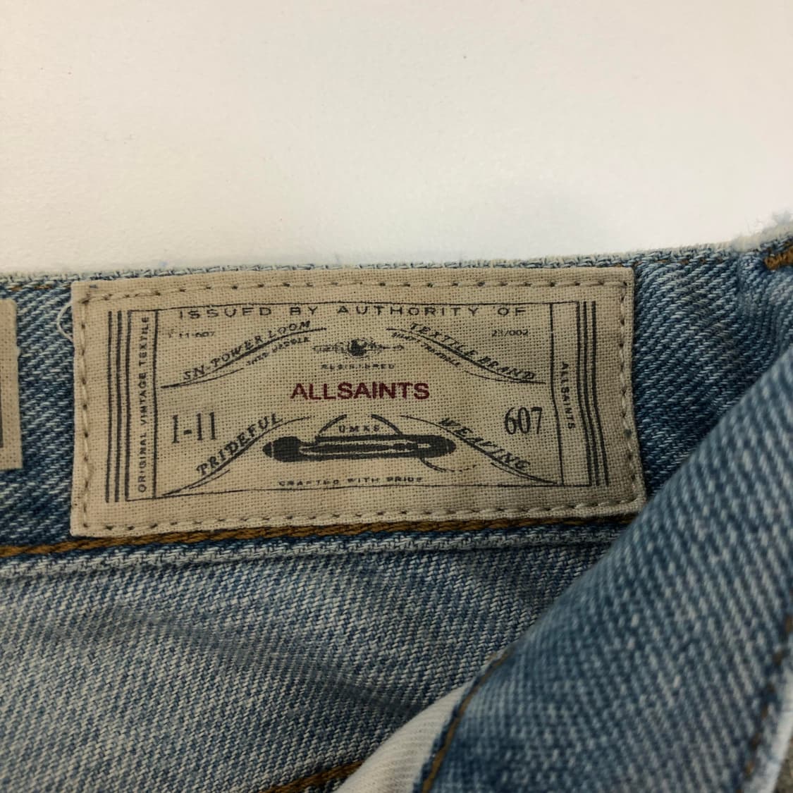 올세인츠 연청 크롭데님진 32 인치 상품이미지5