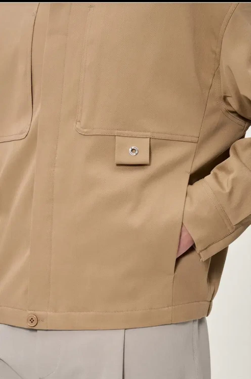 (105) 시스템옴므 백 플랩 포켓 점퍼 자켓 BEIGE 판매 상품이미지3