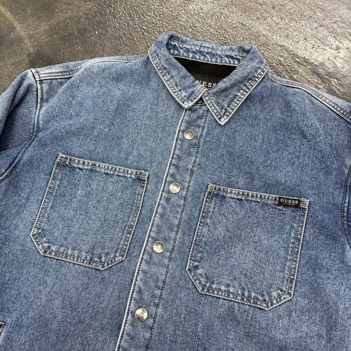 (95)게스데님셔츠자켓기모 상품이미지3