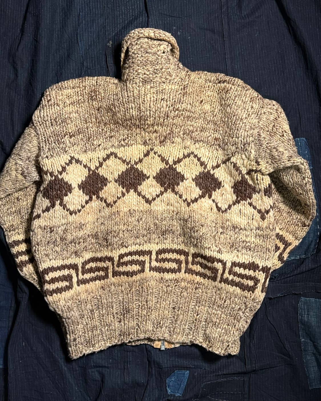 (60‘s 라이트닝 지퍼) 빈티지 코위찬 스웨터 105 상품이미지6