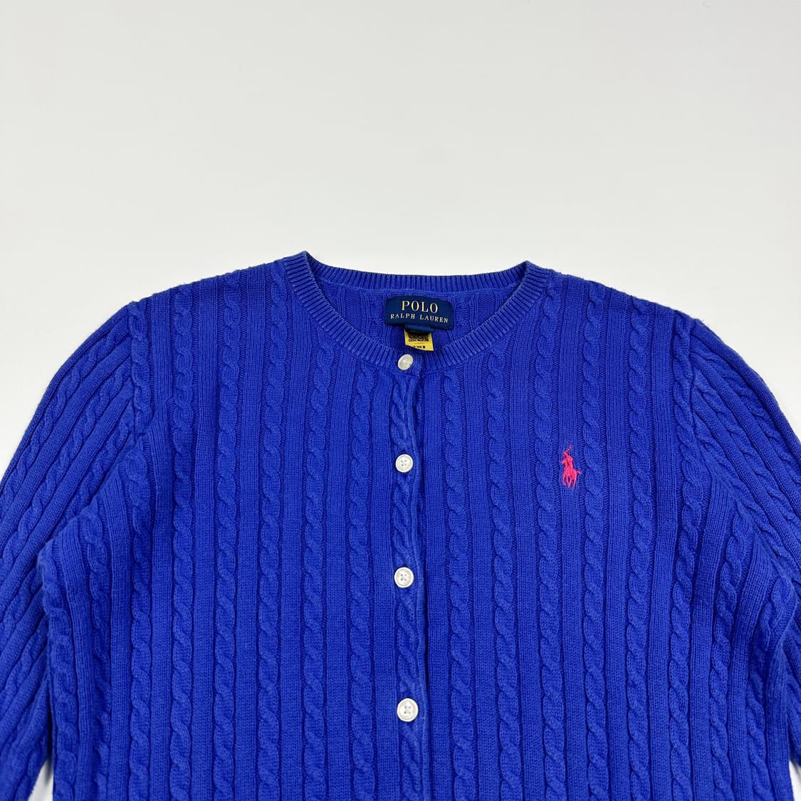 폴로 랄프로렌 포니 걸즈 블루 가디건 (실측 XXS 여성추천) 상품이미지1