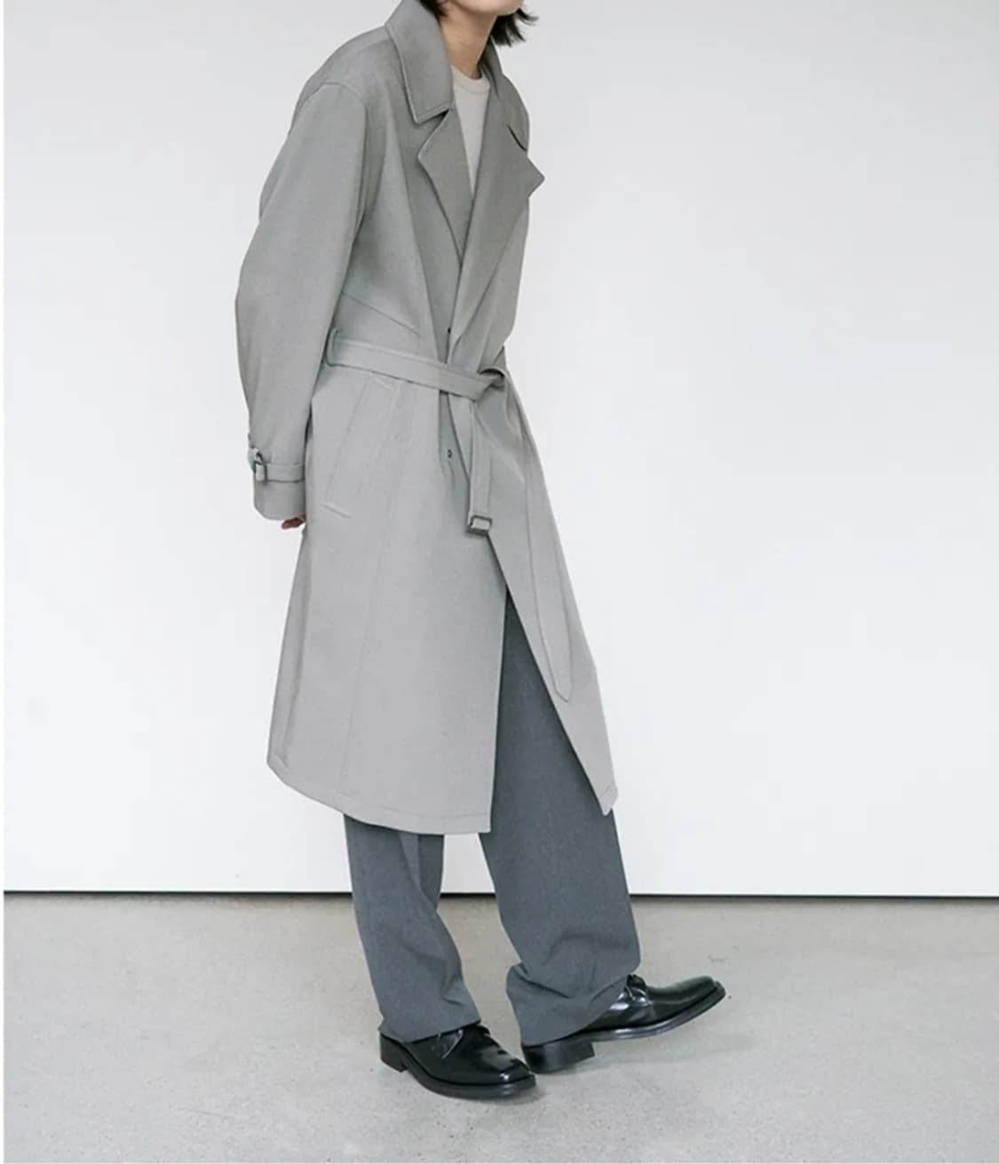 미나브 울 블랜디드 로브 트렌치 코트 새상품 상품이미지1