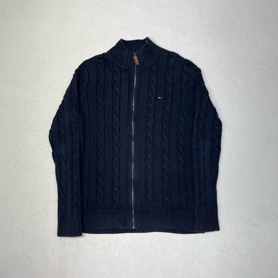 Tommyhilfiger black knit zip-up 상품이미지4