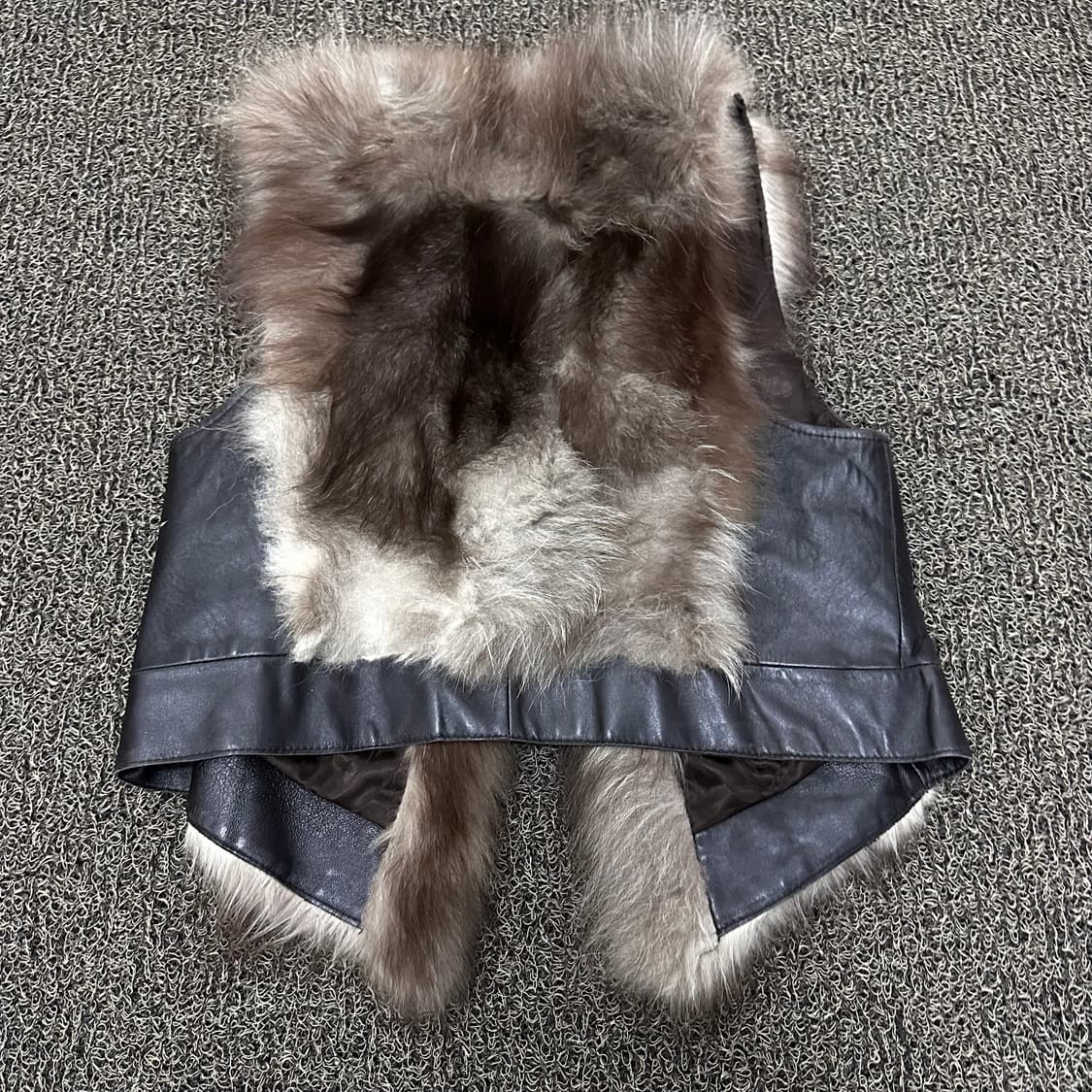 SHES MISS 쉬즈미스 폭스 퍼 양가죽 베스트 조끼 66사이즈 상품이미지6