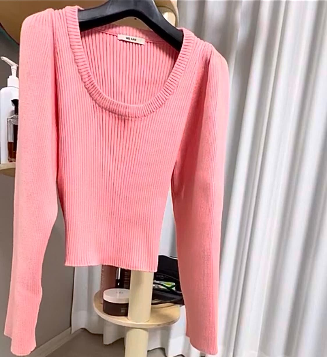 위아 마리 퍼프 니트 핑크 상품이미지3