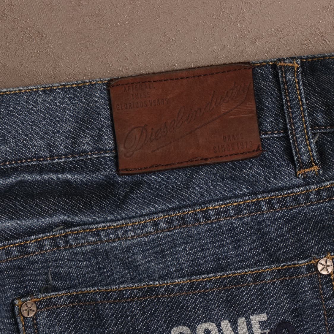 디젤 프린팅 워싱 스트레이트 데님팬츠 A1615 상품이미지5