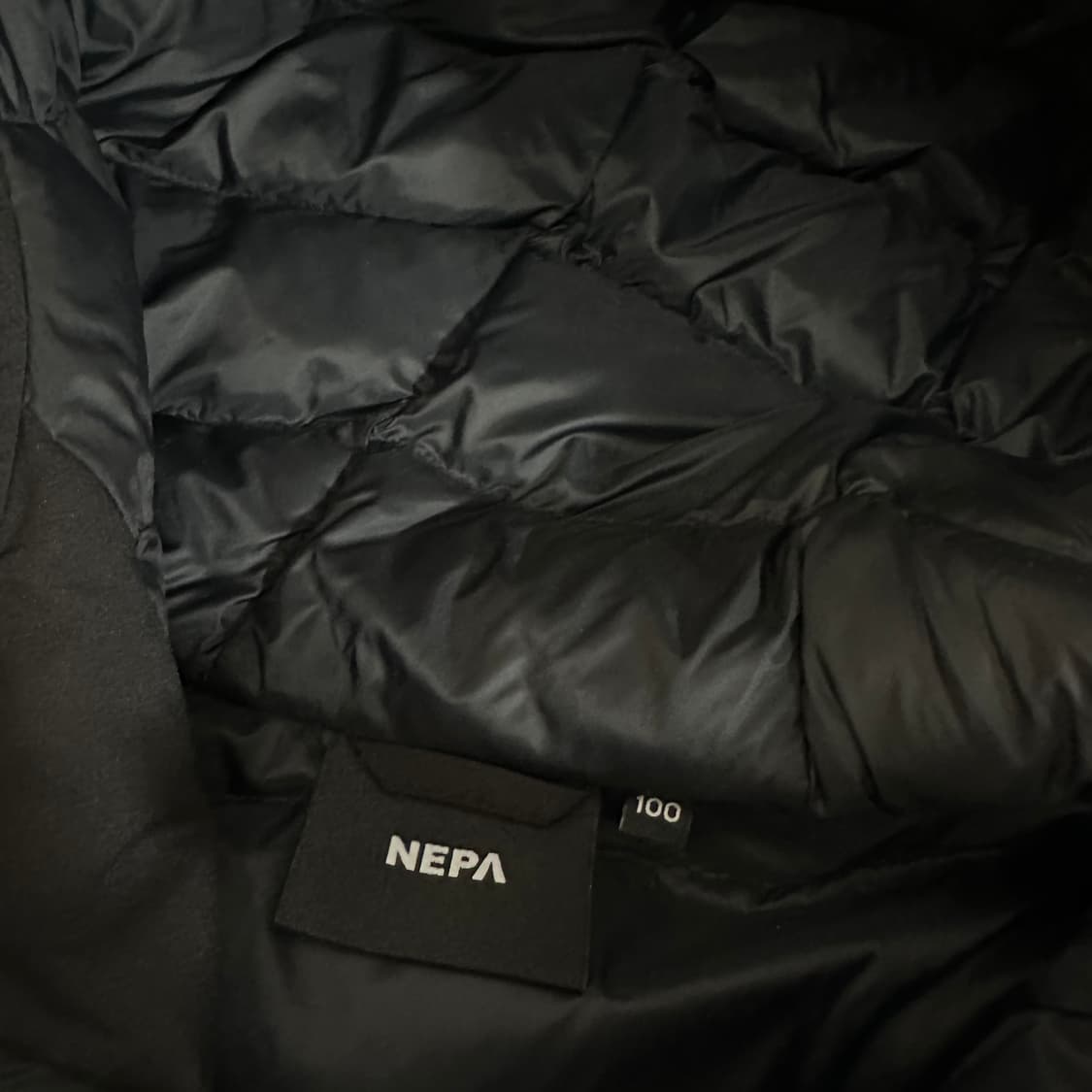 L 네파 블랙 후드 경량패딩점퍼 상품이미지5