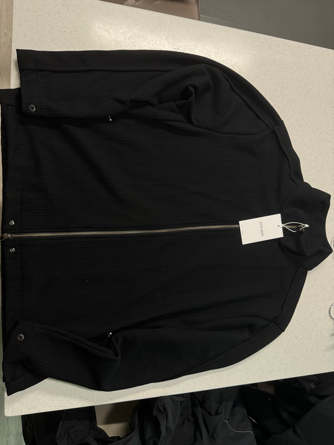 ETCE FULL KNIT ZIP UP 풀 니트 집업 블랙 상품이미지2