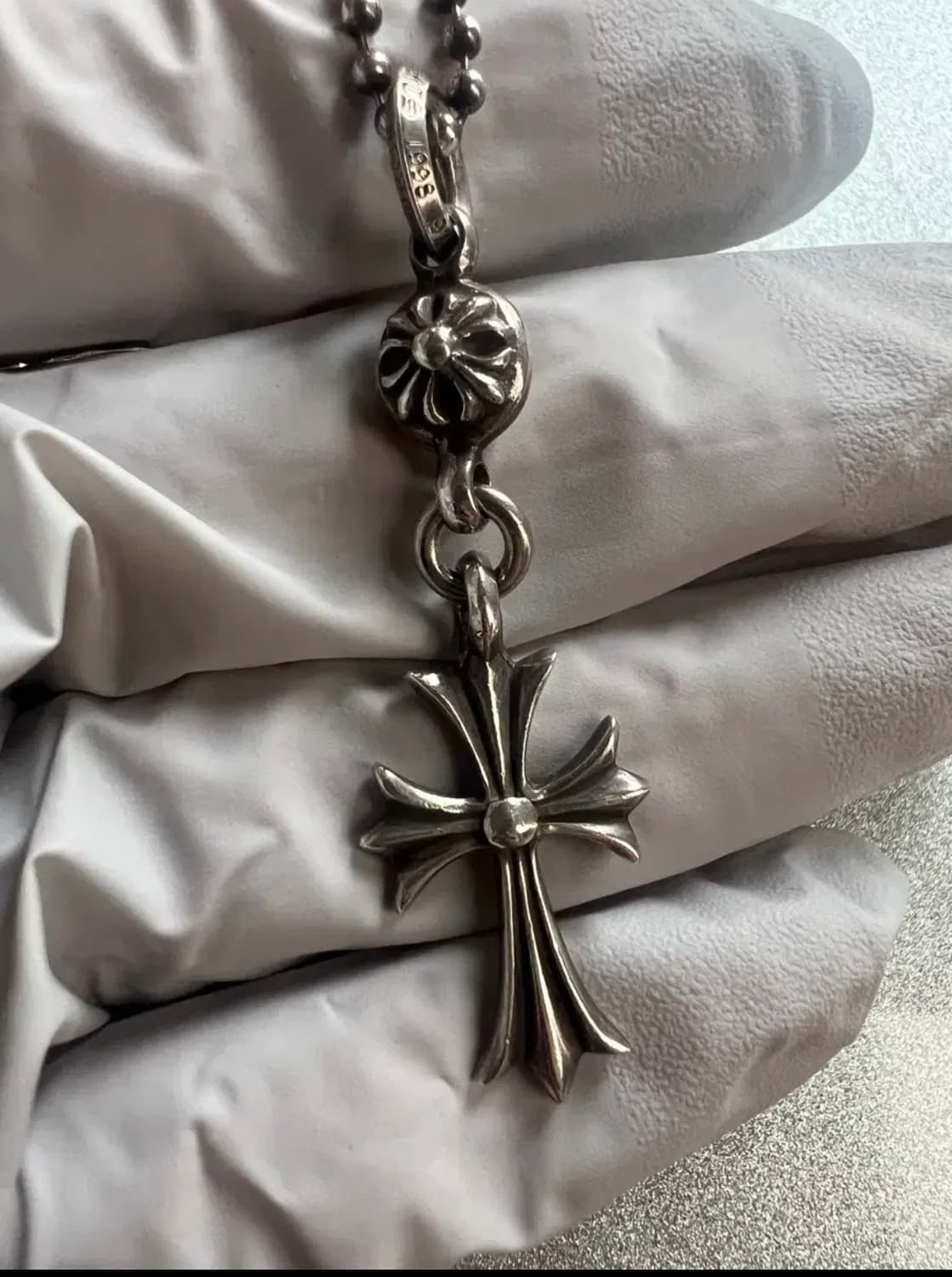 [30인치] 크롬하츠 원볼 타이니 크로스 + 정품 볼체인 상품이미지1