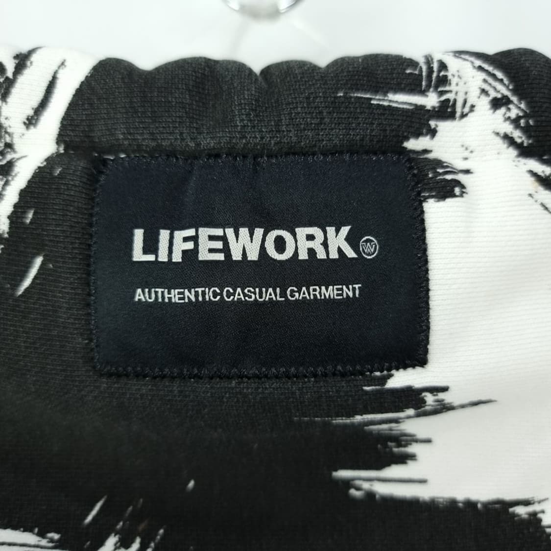 [라이프워크] 다잉 패턴 빅로고 오버핏 후드티 M19825 상품이미지6