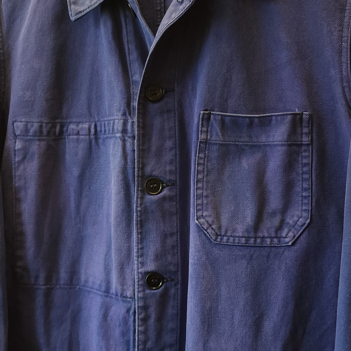 60s 프렌치 워크자켓 프렌치자켓 페이딩 블루 44 상품이미지6