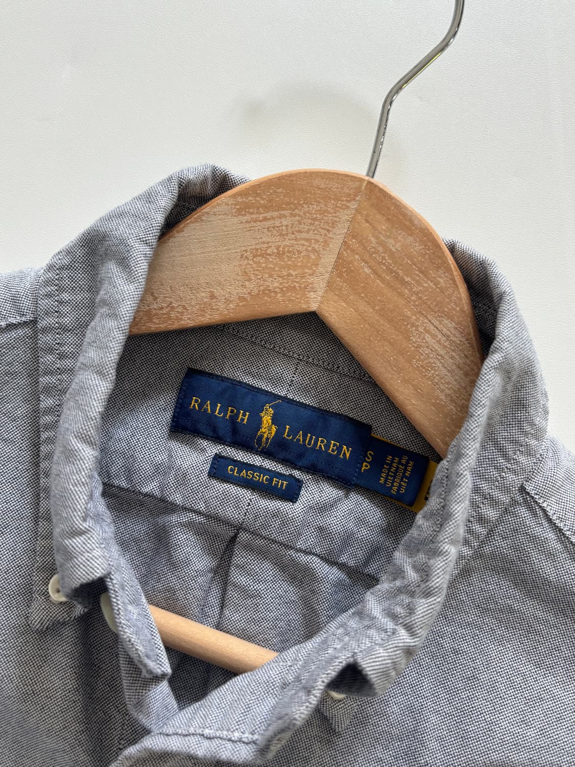 Polo 폴로 랄프로렌 QR신형 그레이 컬러 옥스포드 셔츠 상품이미지4