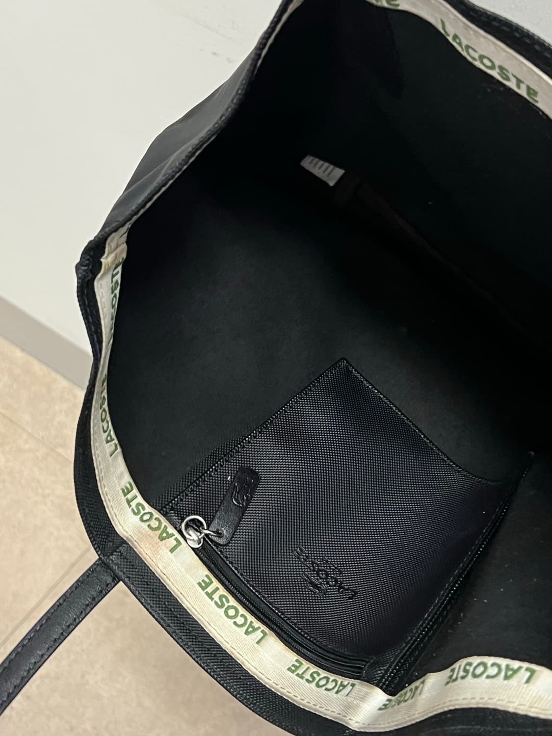 (OS) 라코스테 레더 토드백 다크네이비 상품이미지4