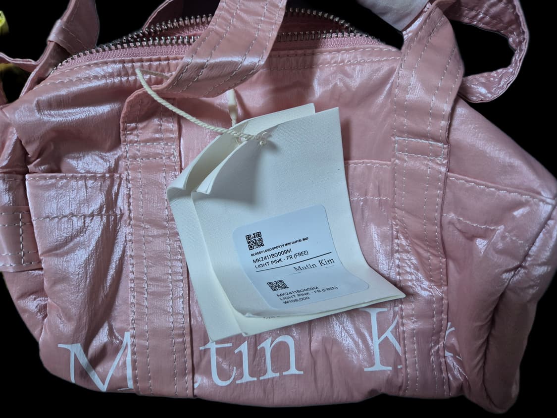 (새상품) 마뗑킴 미니 더플백 라이트 핑크 / 옐로우 상품이미지2