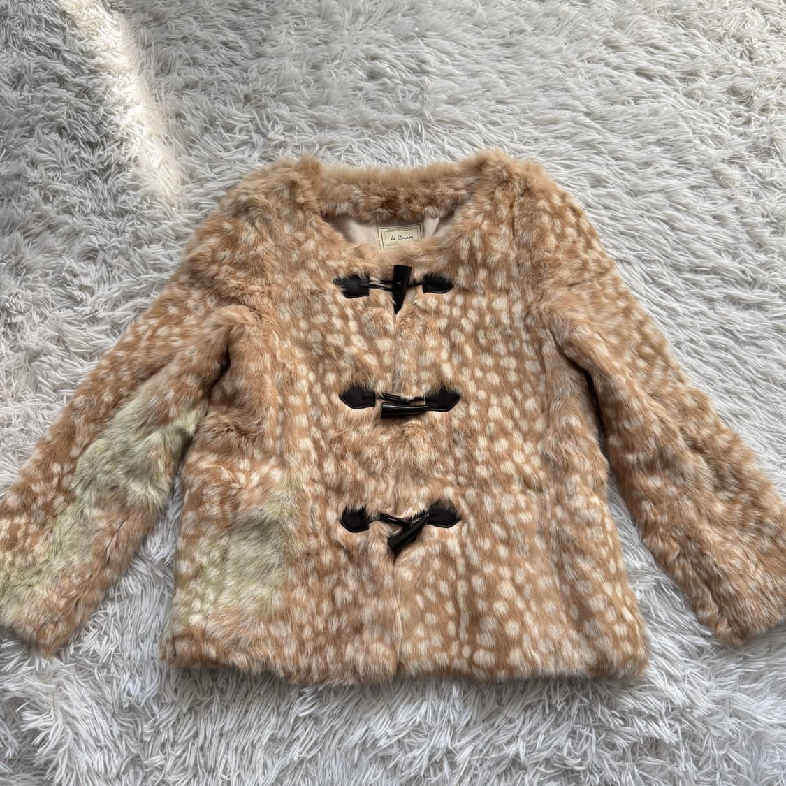 LA CUAM 일본빈티지 도끼 털 밍크 떡볶이 코트 자켓 m M 38 상품이미지2