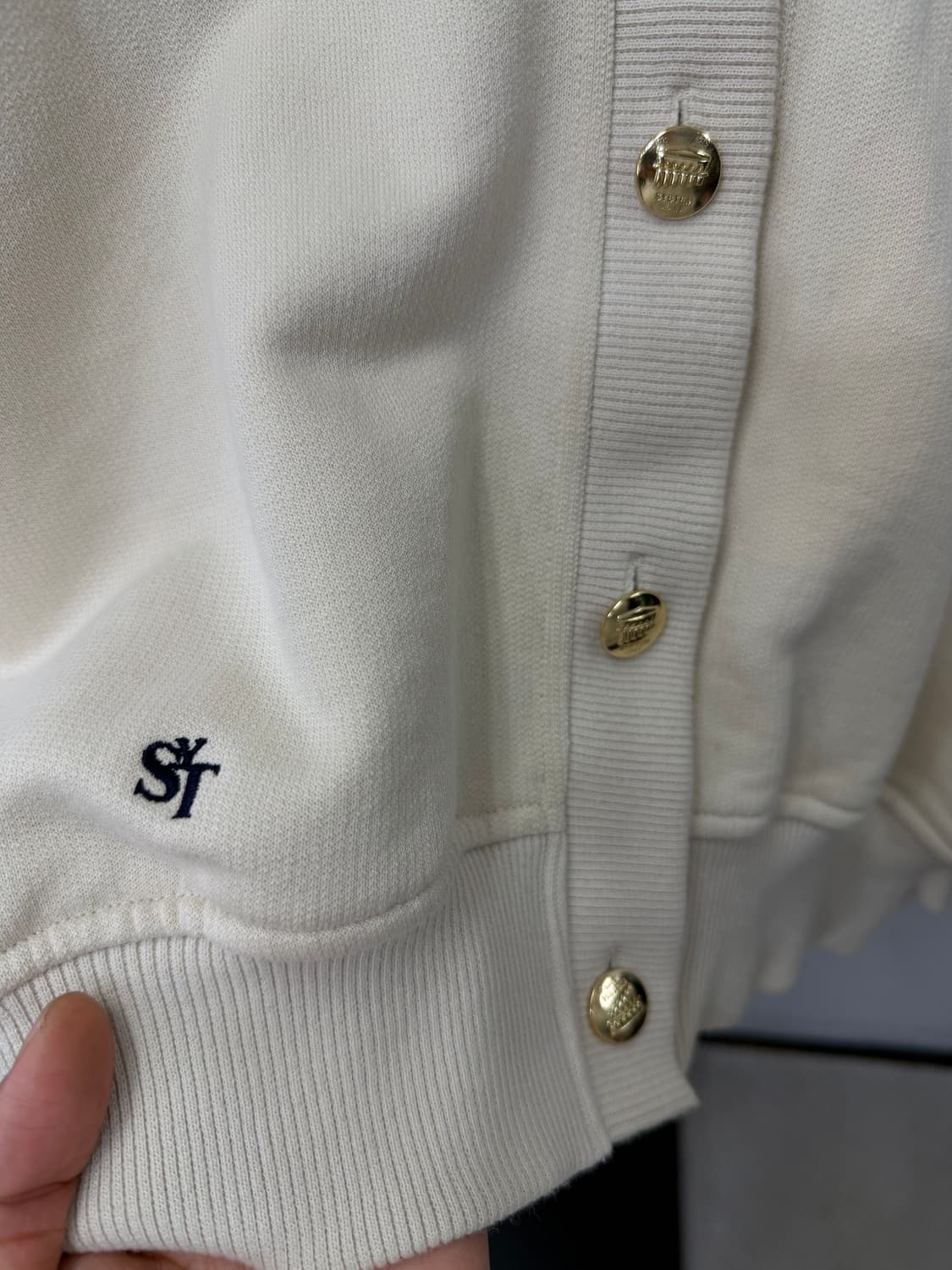 정품) SYSTEM 시스템 한섬 22ss 오버핏 아이보리 가디건 자켓 8 상품이미지4