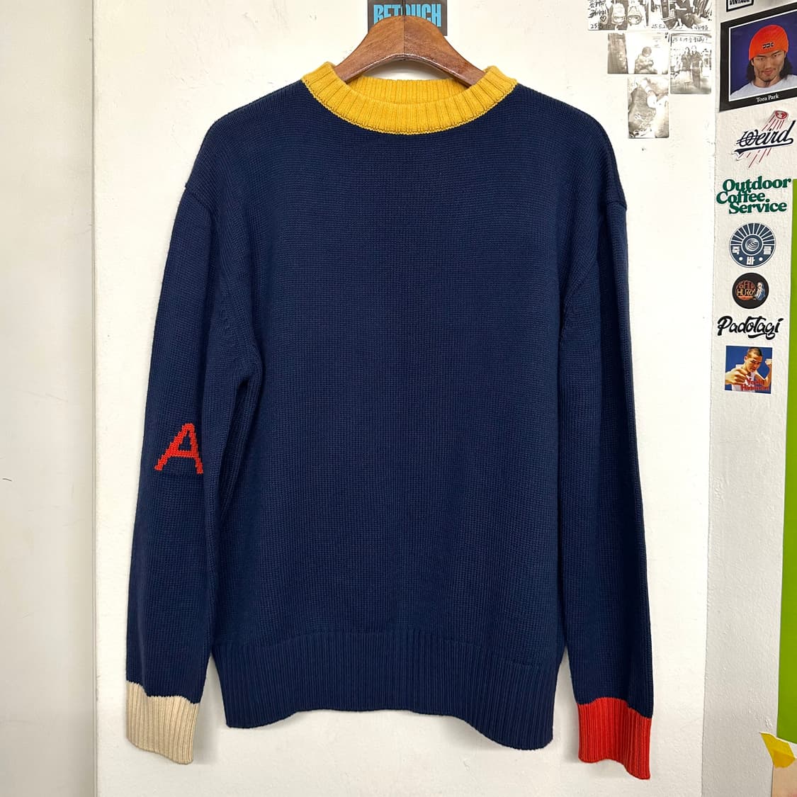 아더에러 컬러블록 니트 상품이미지1