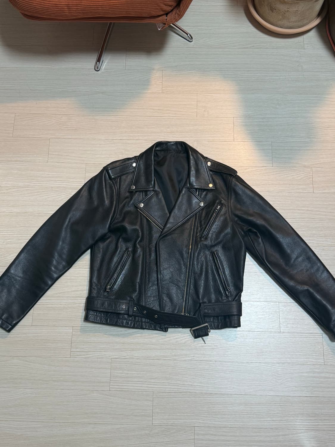 램스킨 빈티지 라이더 레더 자켓 XL 상품이미지1