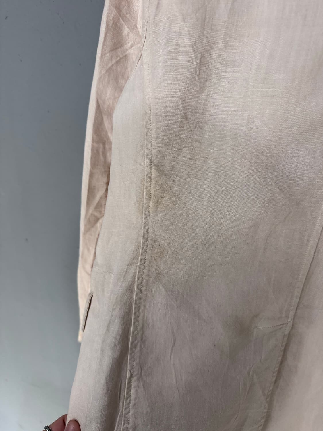 질샌더 라이트 핑크 린넨 버튼 자켓 상품이미지6