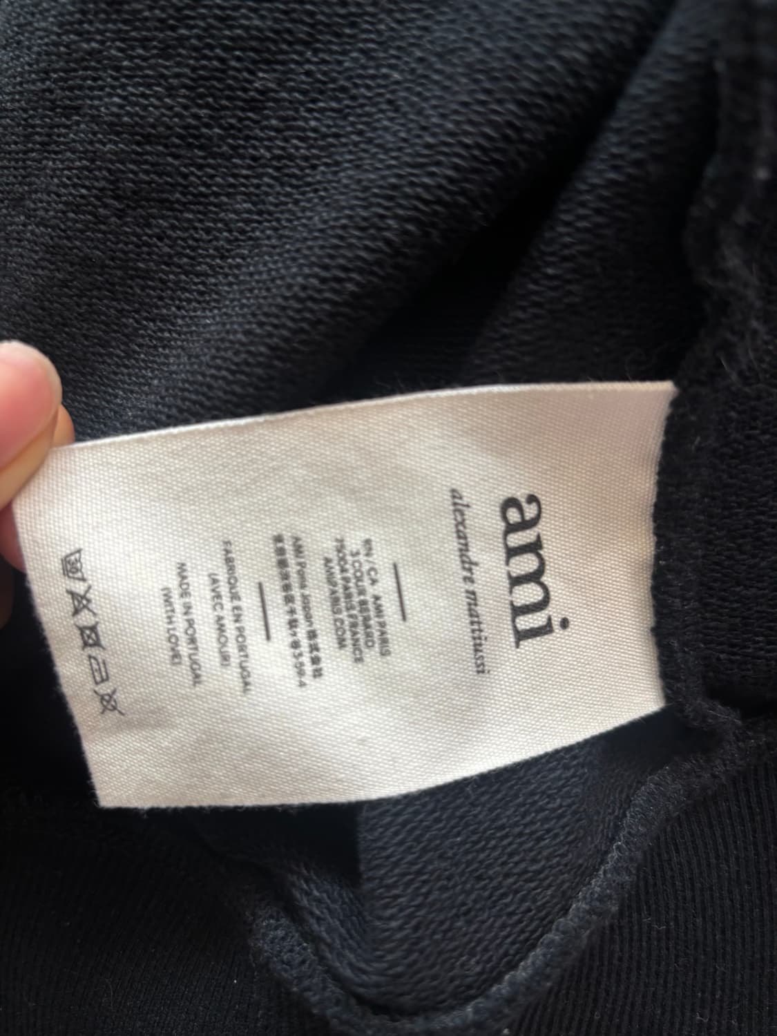 아미 후드집업 블랙 S 상품이미지2