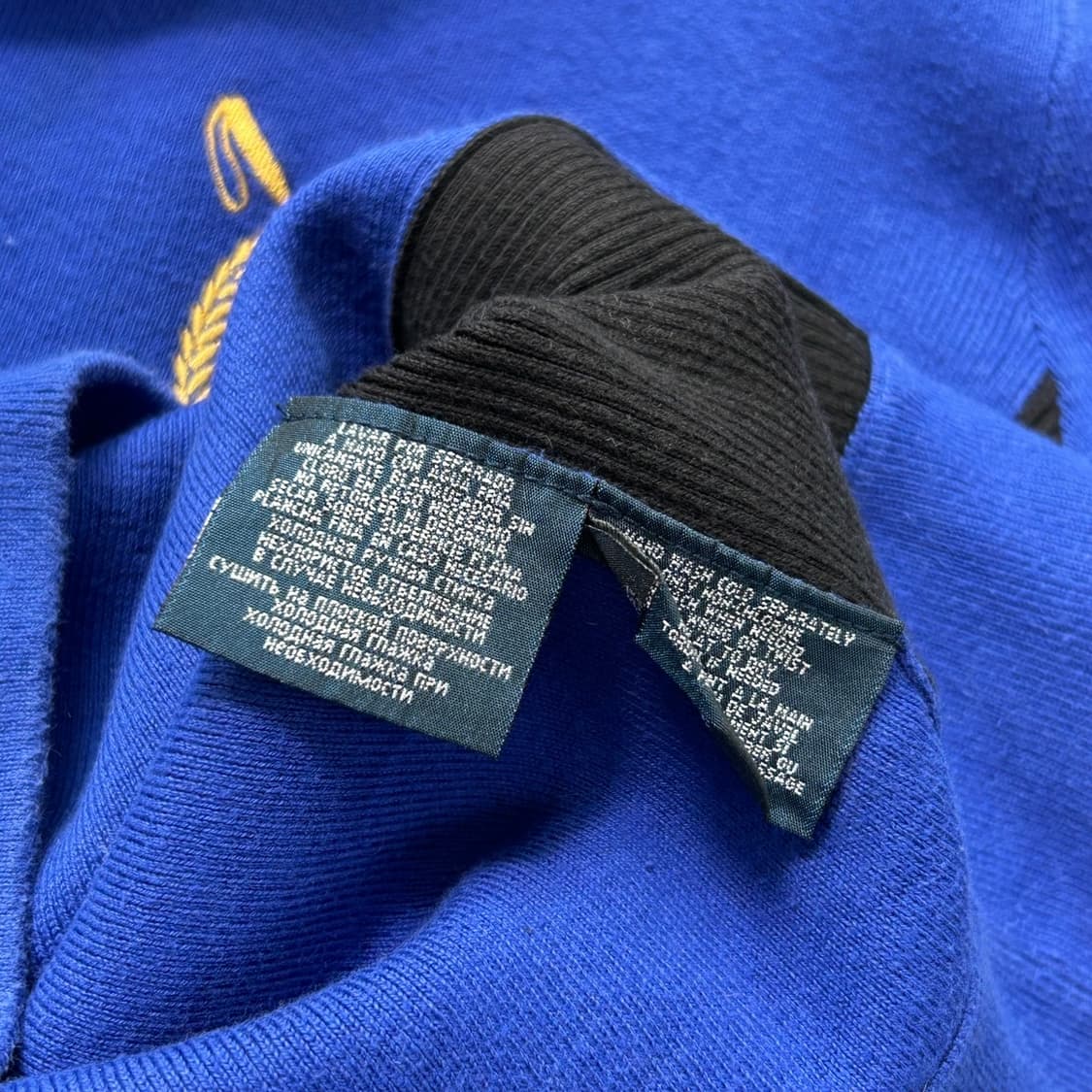 폴로 랄프로렌 블루 럭비 빅로고 하프집업 니트  상품이미지10