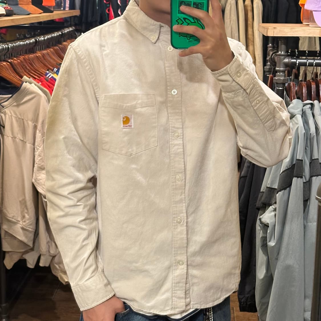 [HI] 칼하트 코듀로이 긴팔셔츠 화이트 상품이미지4