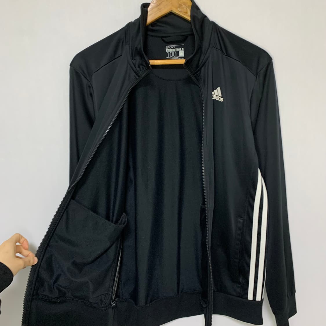 아디다스 삼선 트랙탑 블랙 스포츠 빈티지 져지 100 상품이미지4