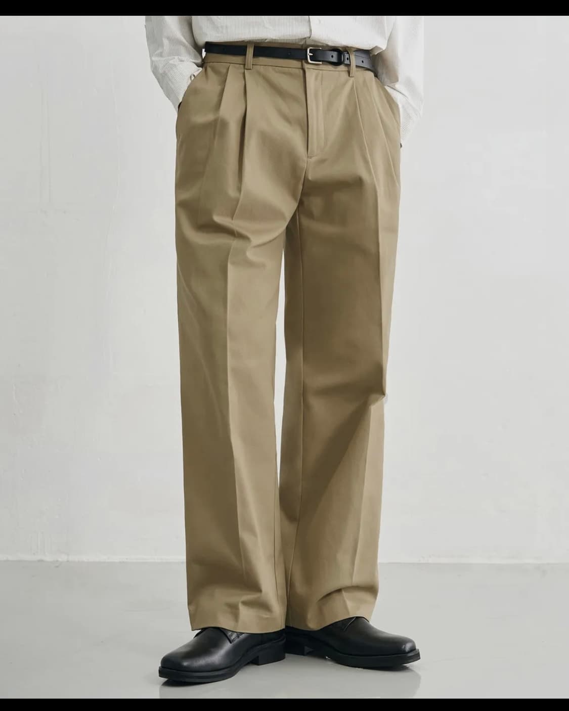 드로우핏 와이드 치노 팬츠 베이지 상품이미지2