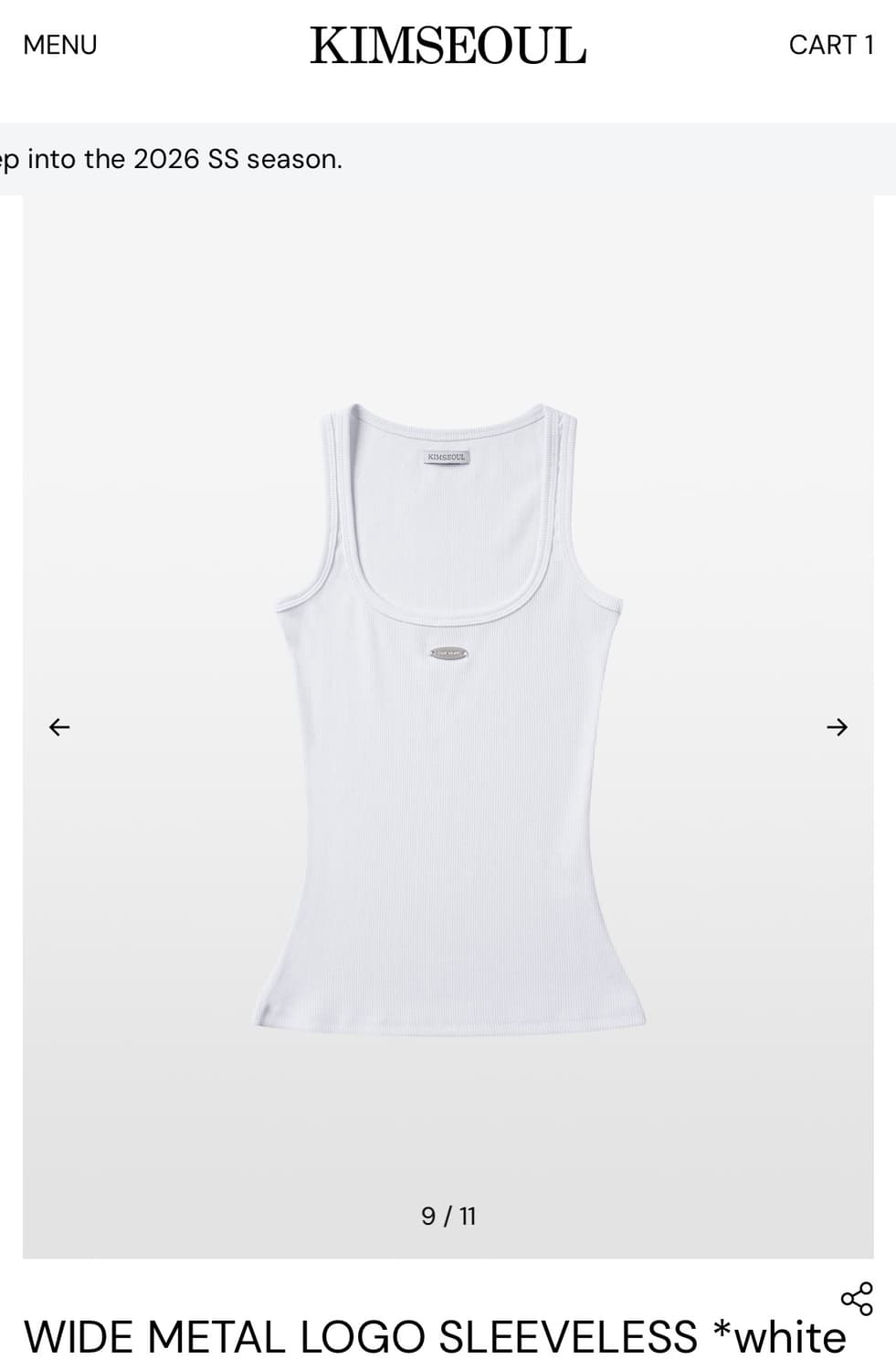 kimseoul 킴서울 WIDE METAL LOGO SLEEVELESS 상품이미지2