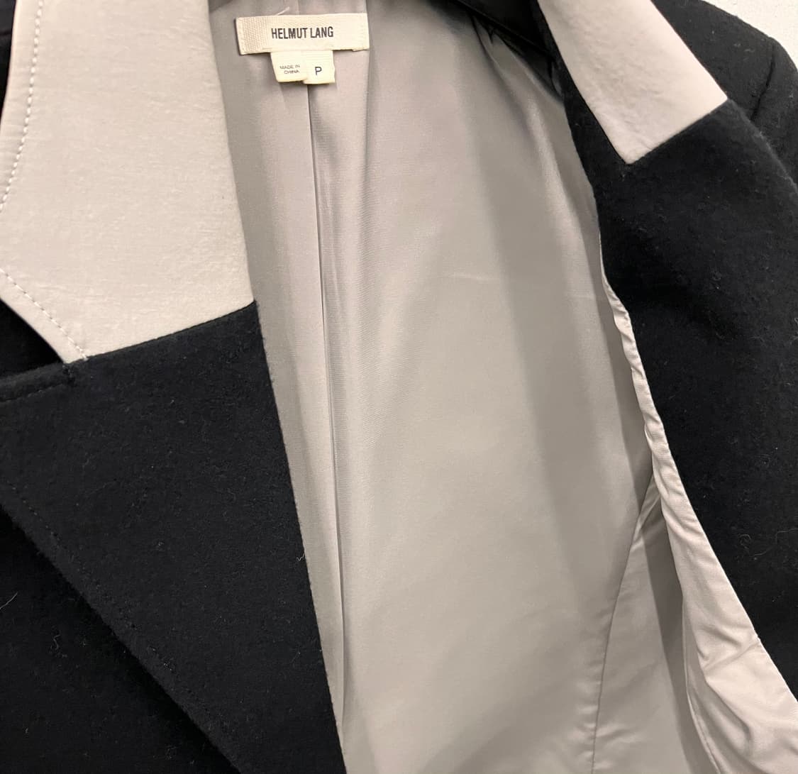 헬무트랭 Helmut Lang 카라 배색 코트 P 상품이미지3