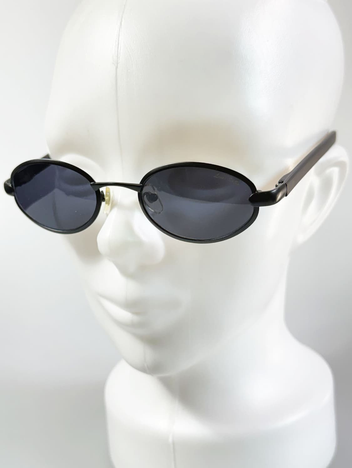 90s LOUIS SaSA 블랙 슬림 오벌 메탈 빈티지 선글라스 상품이미지8