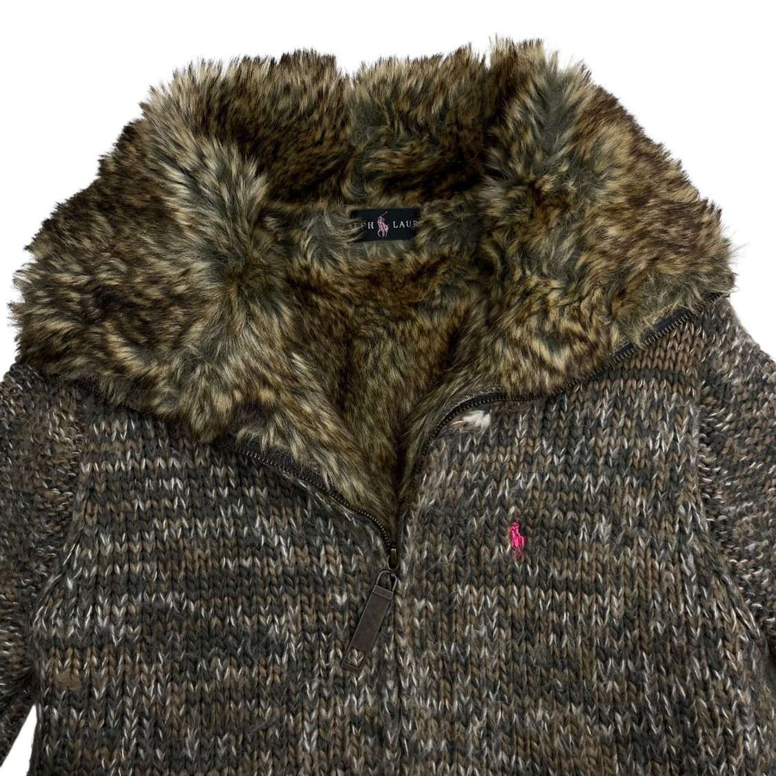 2000's 폴로 랄프로렌 핑크 포니 헤비울 울프죠 상품이미지6