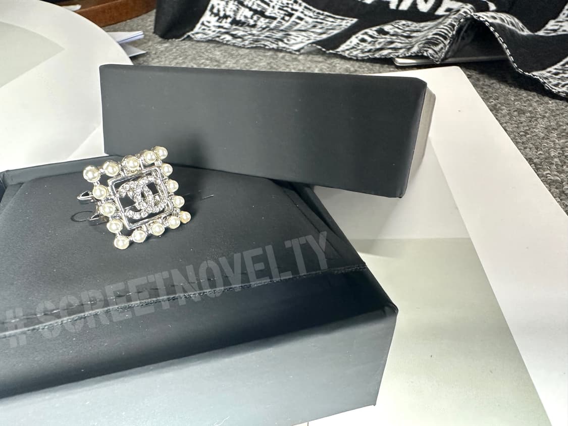 샤넬 스퀘어 진주 큐빅반지 상품이미지2