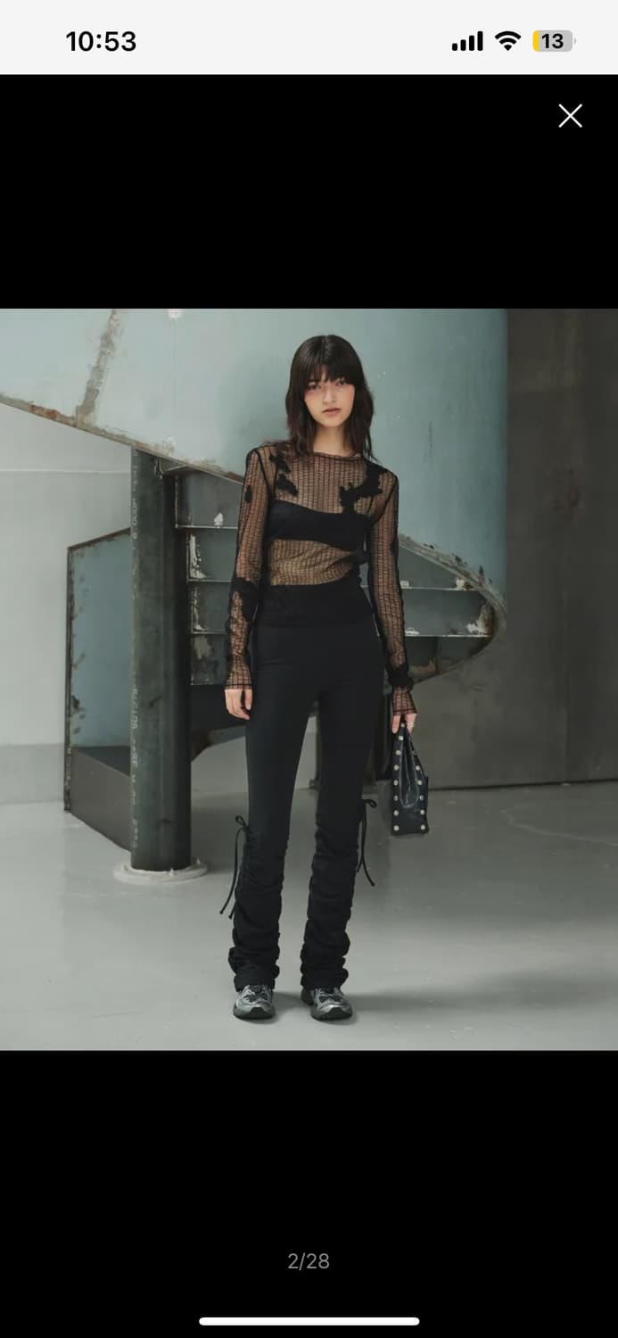 다이애그널 funky wide strap bag 블랙 상품이미지3