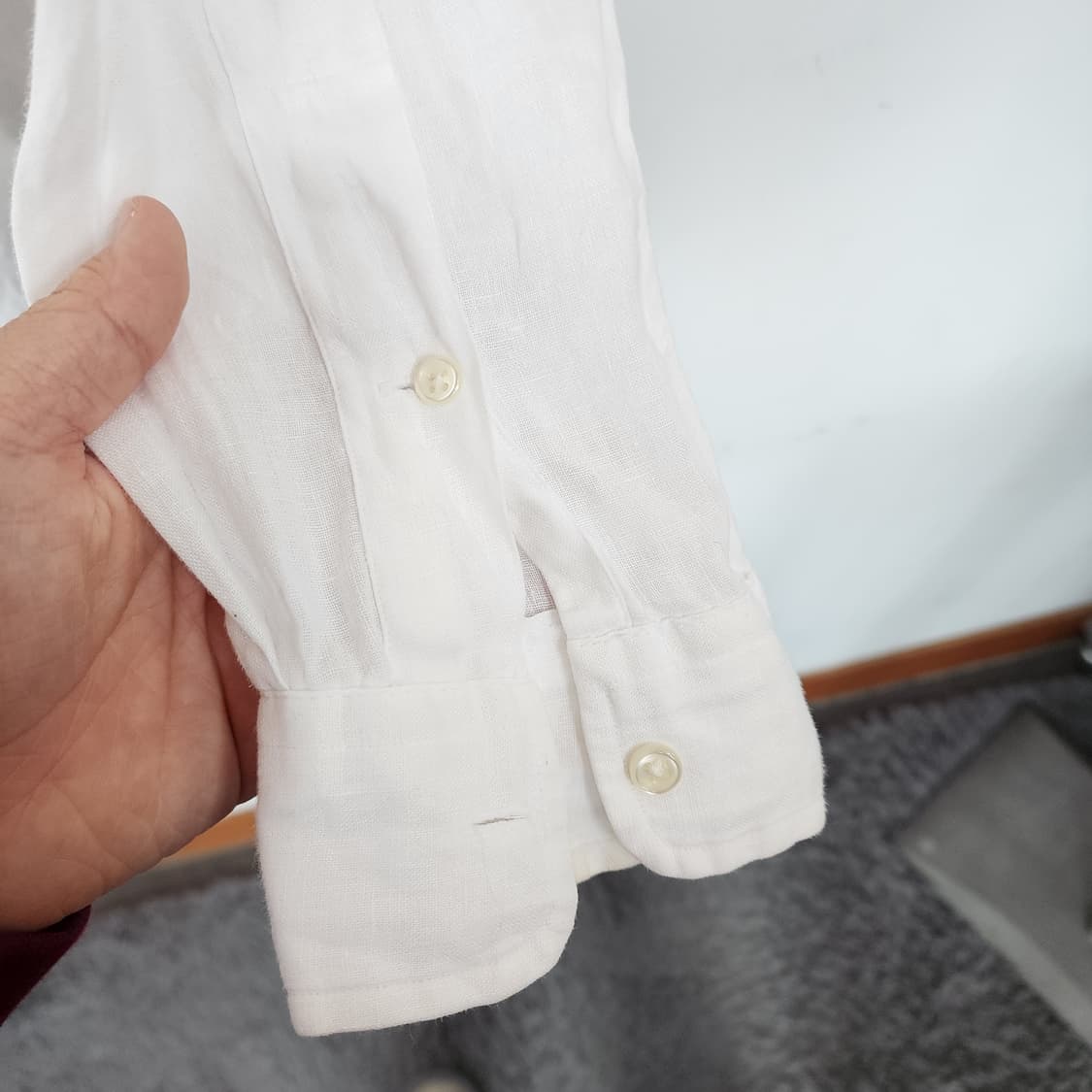 폴로 랄프로렌 화이트 린넨 셔츠 남방 상품이미지3