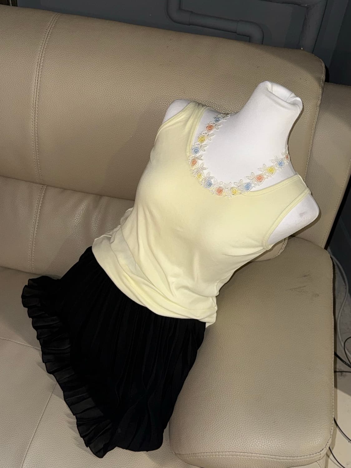 flower halter-neck sleeveless 상품이미지2
