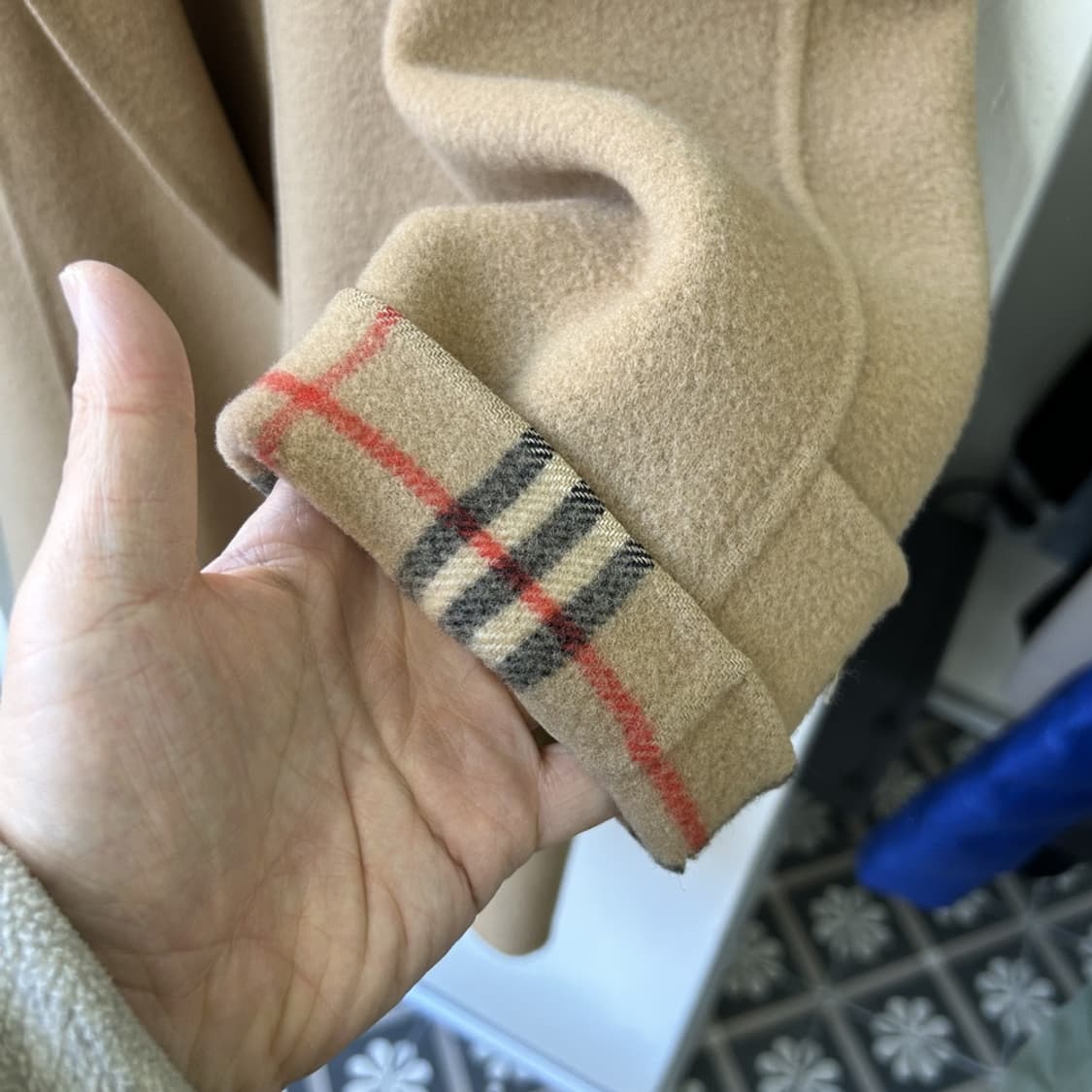 15917 - 버버리 베이지 울 코트 (울 100%) 상품이미지5