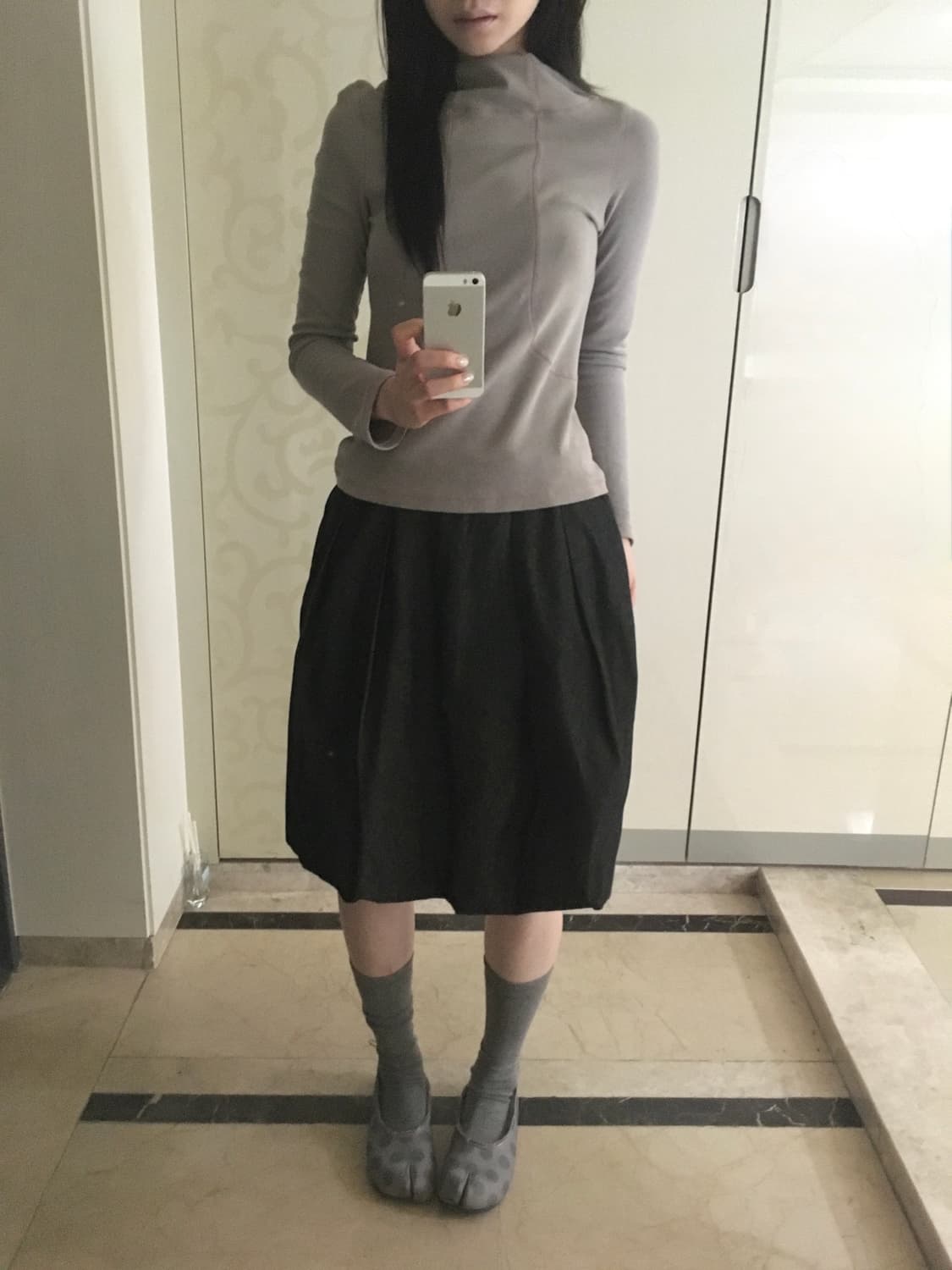 ONSKA Hooded long sleeve gray 상품이미지8