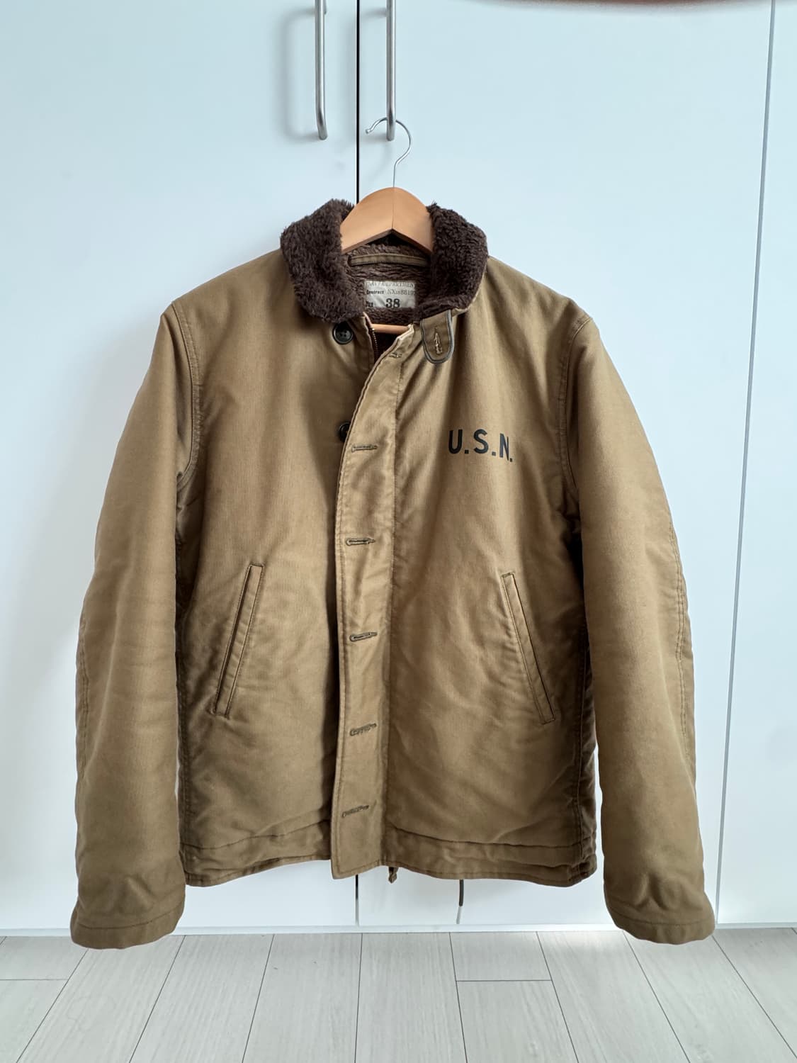 리얼맥코이 N-1 덱자켓 카키 상품이미지5