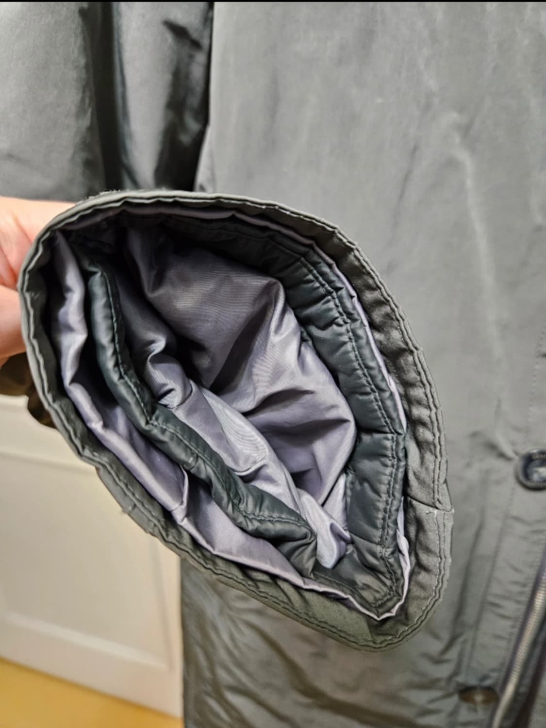 (마지막가격) 헨리코튼 구스다운 그레이 파일럿코트 100사이즈 상품이미지2