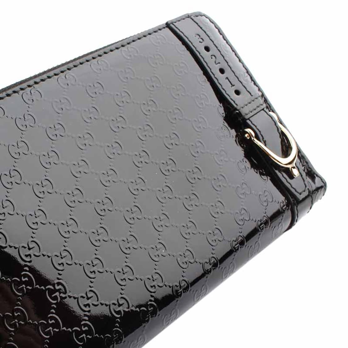 구찌 블랙 구찌시마 페이던트 금장 지피 장지갑(309757) 상품이미지5