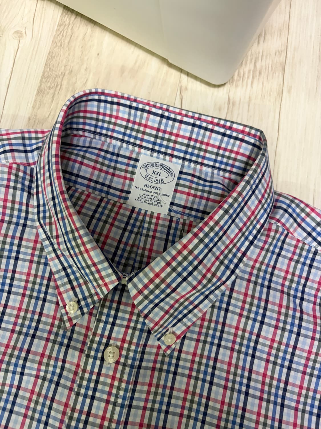 [XXL] 브룩스 브라더스 체크 셔츠 새상품 상품이미지2